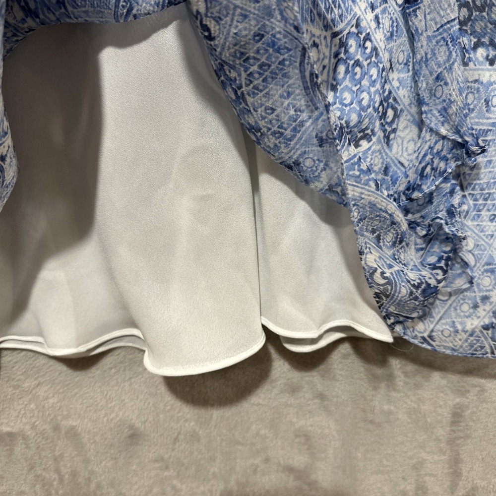 Lauren Ralph Lauren Blue & White Paisley Maxi Skirt - Picture 5 of 9